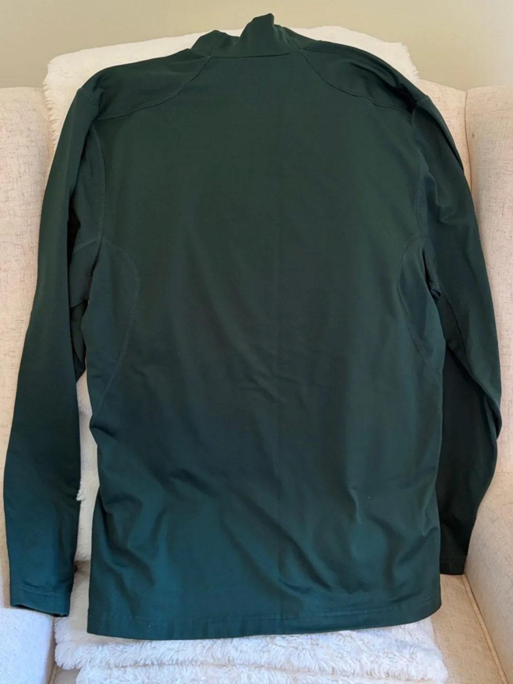 MSU Nike Dark Green Long Sleeve Top with White Logo